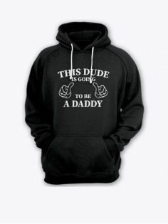 Прикольная мужская толстовка с капюшоном - худи с принтом "This dude is going to be a daddy"