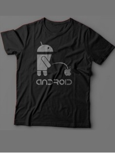 Мужская футболка с прикольным принтом "Android"