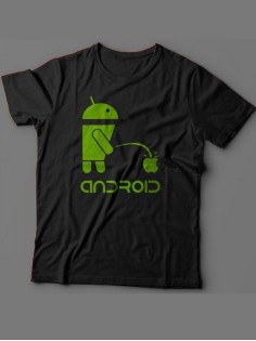 Мужская футболка с прикольным принтом "Android"