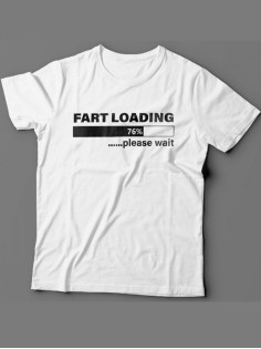 Мужская футболка с прикольным принтом "Fart loading"