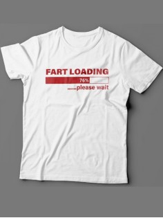 Мужская футболка с прикольным принтом "Fart loading"