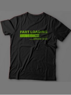 Мужская футболка с прикольным принтом "Fart loading"