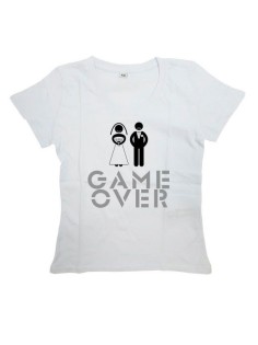 Мужская футболка с прикольным принтом "Game Over"