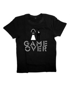 Мужская футболка с прикольным принтом "Game Over"