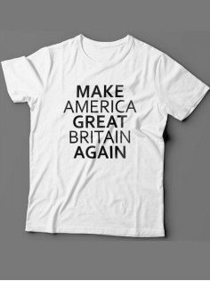 Мужская футболка с прикольным принтом "Make America Great Britain Again"