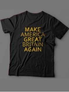 Мужская футболка с прикольным принтом "Make America Great Britain Again"