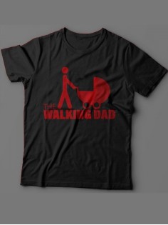 Мужская футболка с прикольным принтом "The walking dad"