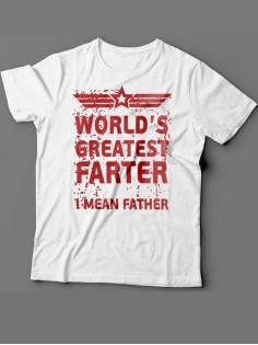 Мужская футболка белая с красным принтом