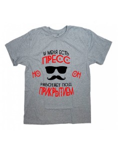 Мужская футболка с прикольным принтом "У меня есть ПРЕСС"