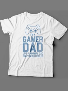 Мужская футболка с прикольным принтом "I'm a gamer dad"