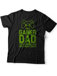 Мужская футболка с прикольным принтом "I'm a gamer dad"