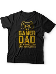 Мужская футболка с прикольным принтом "I'm a gamer dad"