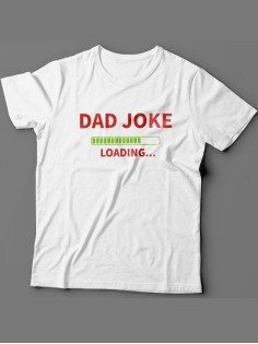 Мужская футболка с прикольным принтом "Dad joke loading"