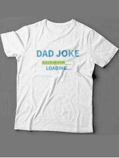 Прикольная футболка для папы с надписью «Dad joke»/Модная самому лучшему папе с рисунком.