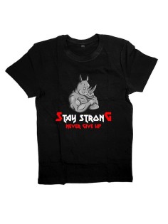 Мужская футболка с прикольным принтом "Никогда не сдавайся!"