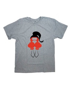 Мужская футболка с прикольным принтом "Девушка-боксер"