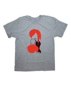 Мужская футболка с прикольным принтом "Девушка в боксерских перчатках"