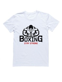 Мужская футболка с прикольным принтом "Будь сильным"