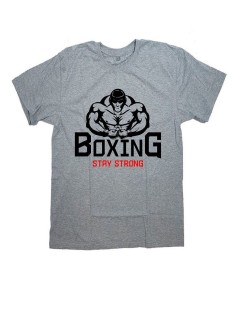 Мужская футболка с прикольным принтом "Будь сильным"