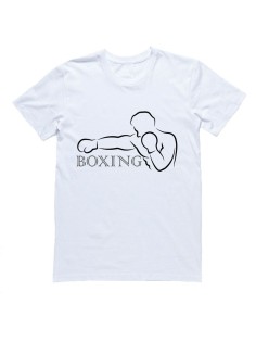 Мужская футболка с прикольным принтом "Боксер"