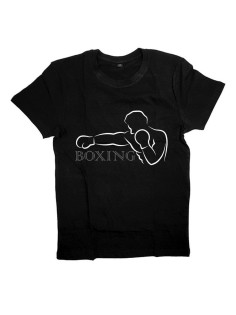 Мужская футболка с прикольным принтом "Боксер"