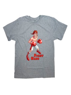 Мужская футболка с прикольным принтом "Fight Hard"