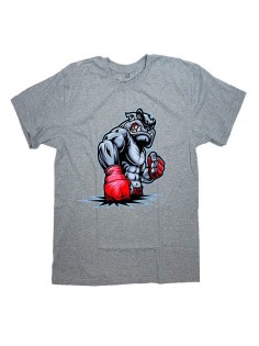 Мужская футболка с прикольным принтом "Dog boxing"