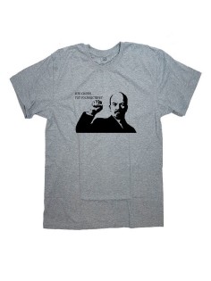 Футболка с прикольной надписью «Ленин»/Оригинальная, модная мужская с принтом.