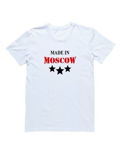 Мужская футболка с прикольным принтом "Made in Moscow"