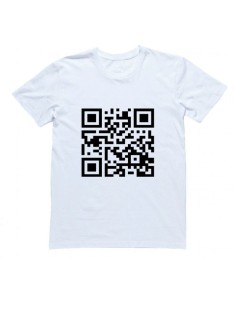 Мужская футболка с прикольным принтом "QR код"