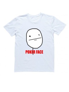 Мужская футболка с прикольным принтом "Poker Face"