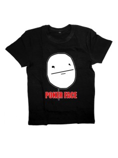 Мужская футболка с прикольным принтом "Poker Face"