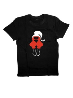 Женская футболка с прикольным принтом "Девушка-боксер"