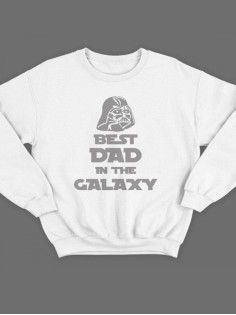 Прикольный свитшот для папы с принтом «Best dad» / Модная толстовка для лучшего папы.
