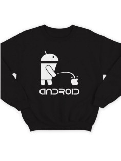 Модный свитшот - толстовка без капюшона с принтом "Android"