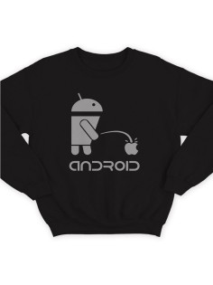 Модный свитшот - толстовка без капюшона с принтом "Android"