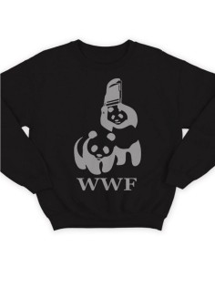 Модный свитшот - толстовка без капюшона с принтом "WWF"
