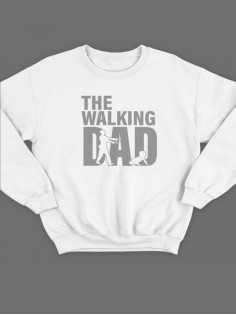 Модный свитшот - толстовка без капюшона с принтом "Walking dad"