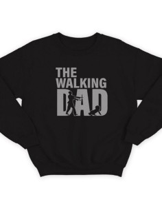 Модный свитшот - толстовка без капюшона с принтом "Walking dad"