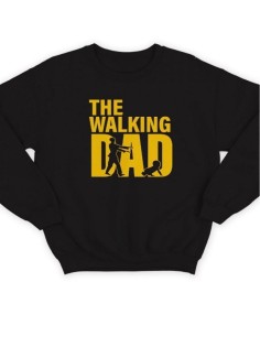 Модный свитшот - толстовка без капюшона с принтом "Walking dad"