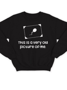 Модный свитшот - толстовка без капюшона с принтом "This is a very old picture of me"