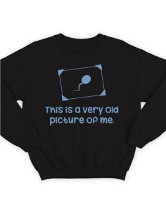 Модный свитшот - толстовка без капюшона с принтом "This is a very old picture of me"