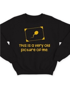 Модный свитшот - толстовка без капюшона с принтом "This is a very old picture of me"