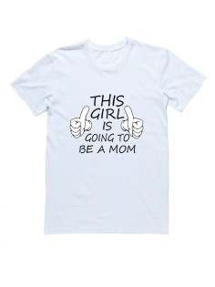 Женская футболка с прикольным принтом "This girl is going to be a mom"