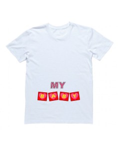 Женская футболка с прикольным принтом "My baby"