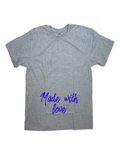 Женская футболка с прикольным принтом "Made with love"