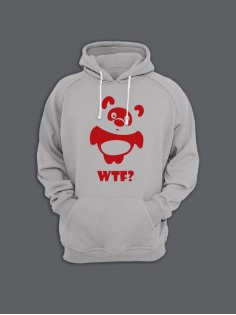 Прикольная толстовка с капюшоном - худи с принтом "WTF Vinney"