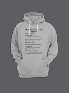 Прикольная толстовка с капюшоном - худи с принтом "What is worn under the kilt"