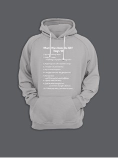 Прикольная толстовка с капюшоном - худи с принтом "What is worn under the kilt"