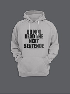 Мужская толстовка с капюшоном с принтом «Do not read» / Худи с прикольной надписью.